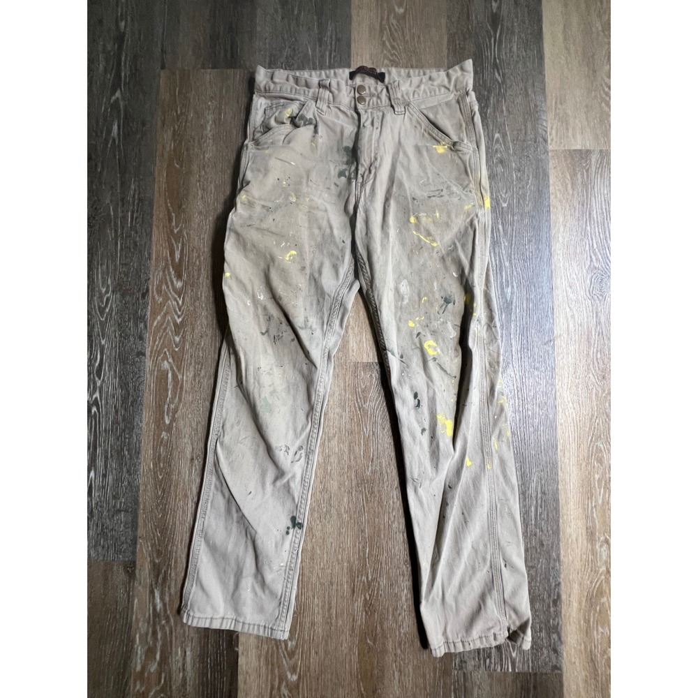 Ridgecut Toughwear Work Pants Mens 32x32 Tan Good Paint Splatter Utility Canvas